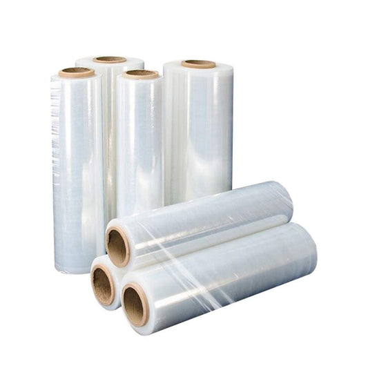 4 Rolls of Biodegradable Stretch Film 18 x 1500 x 80 Clear Hand Wrap Film Recyclable Regular Film for Moving Packing Plastic Film Wrap Superior Strength Environmentally Responsible Wholesale