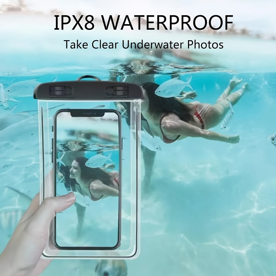 1pc Waterproof Cell Phone Pouch; Universal Underwater Sealing Case For Beach Swimming Pool