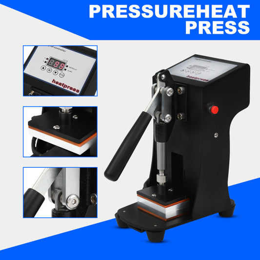2" x 3" Mini Heat Press Machine Hand Crank Dual Heated Plates Handheld