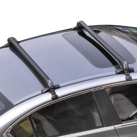 2PCS Universal 110cm/43-inch Car Roof Rack Cross Bar w/ Anti-Theft Lock Adjustable Window Frame